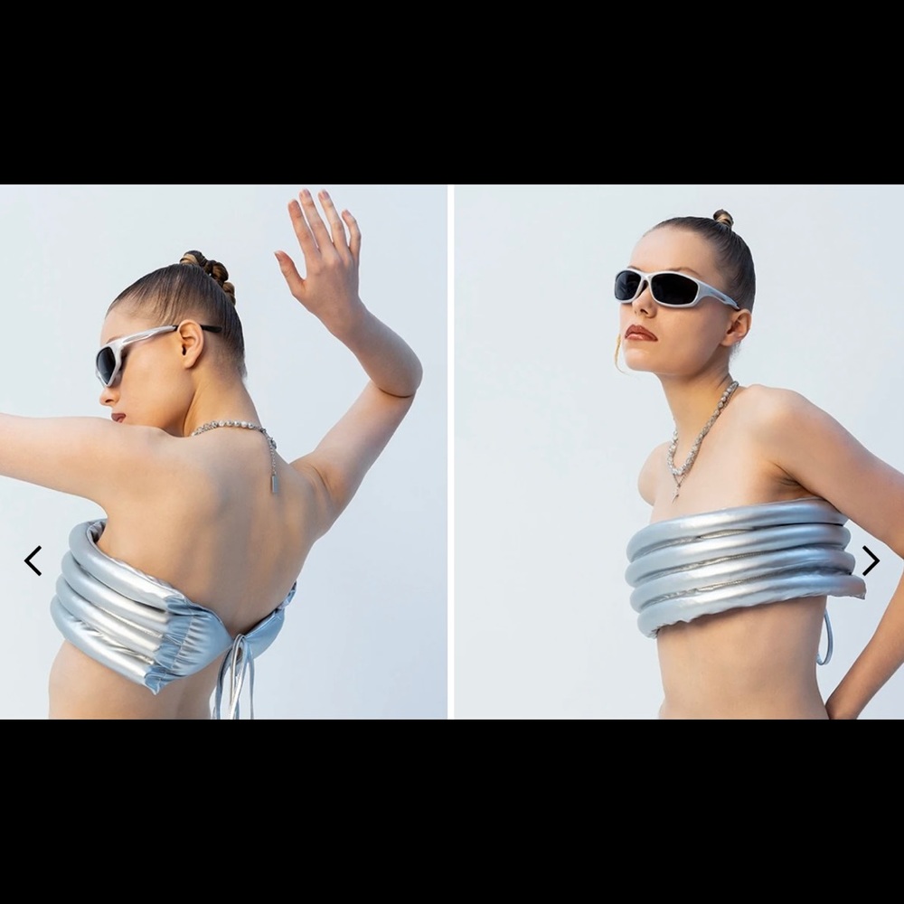 Silver Festival/Rave matching set. Size small. Cape Clique